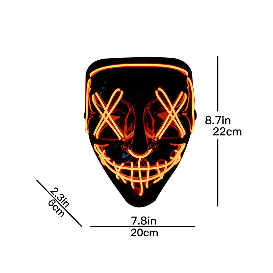 LED Purge Mask – Halloween Glowing Scary Mask