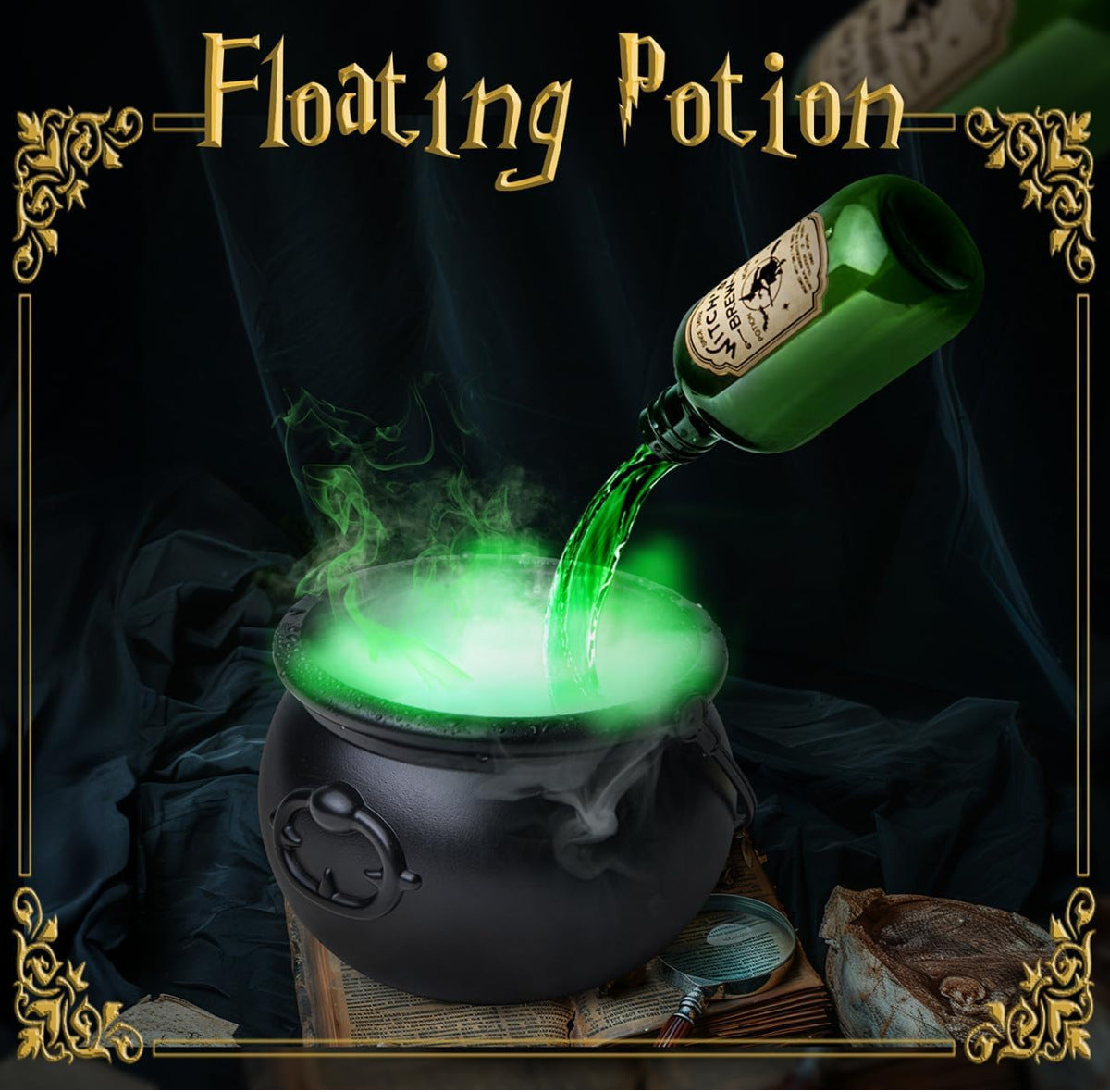 Halloween Skeleton Cauldron Fog Maker – Spooky Party Decoration