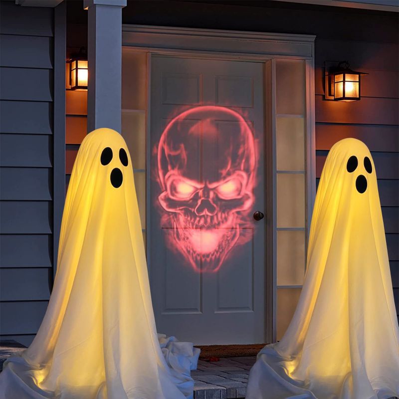 Halloween Glowing Ghost Decorations – LED Spooky Spirits