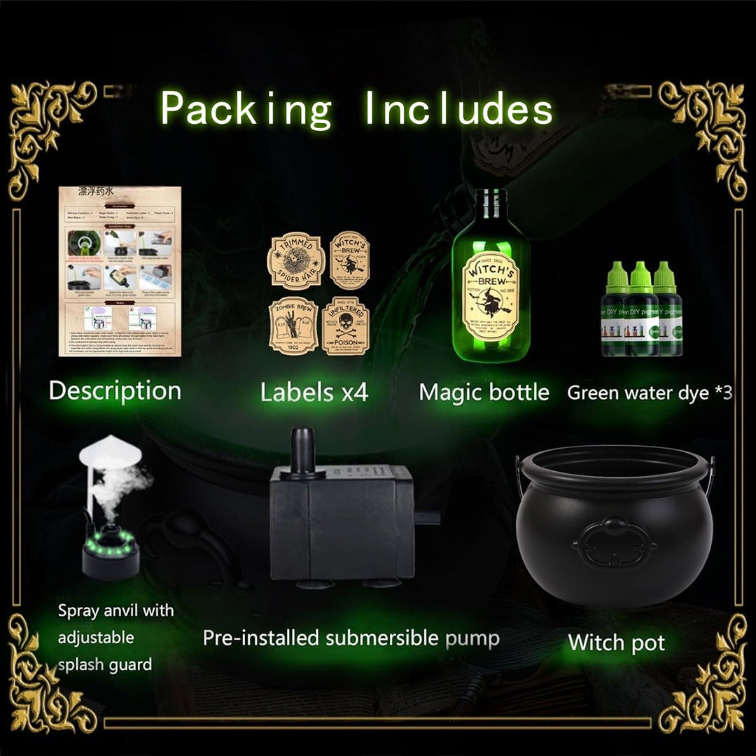 Halloween Skeleton Cauldron Fog Maker – Spooky Party Decoration