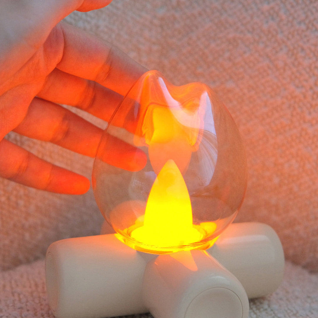 Halloween Flame Glow Lamp – Spooky Glass Light