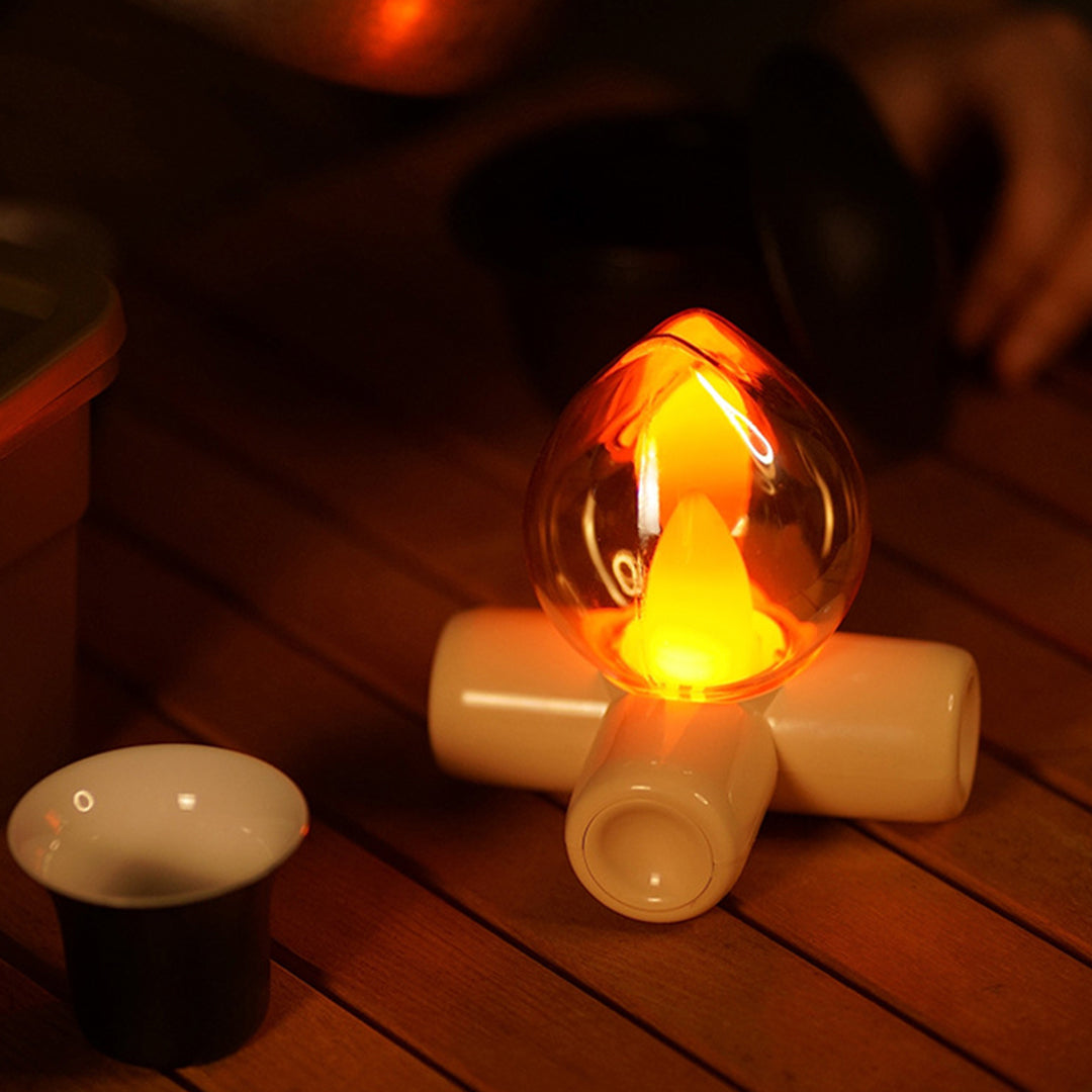 Halloween Flame Glow Lamp – Spooky Glass Light