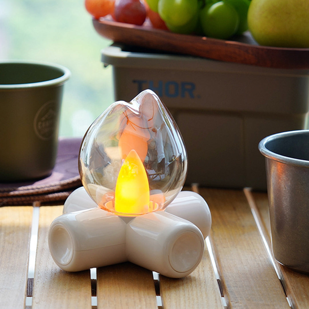 Halloween Flame Glow Lamp – Spooky Glass Light