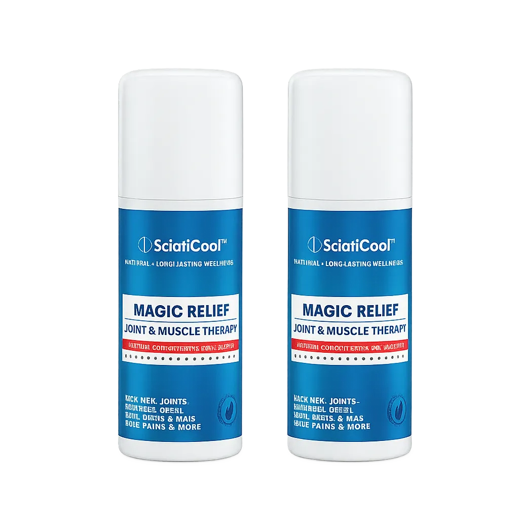Smärtfri rörelse med SciatiCool™ Magic Relief – naturlig punktbehandling för muskler och leder utan kladd