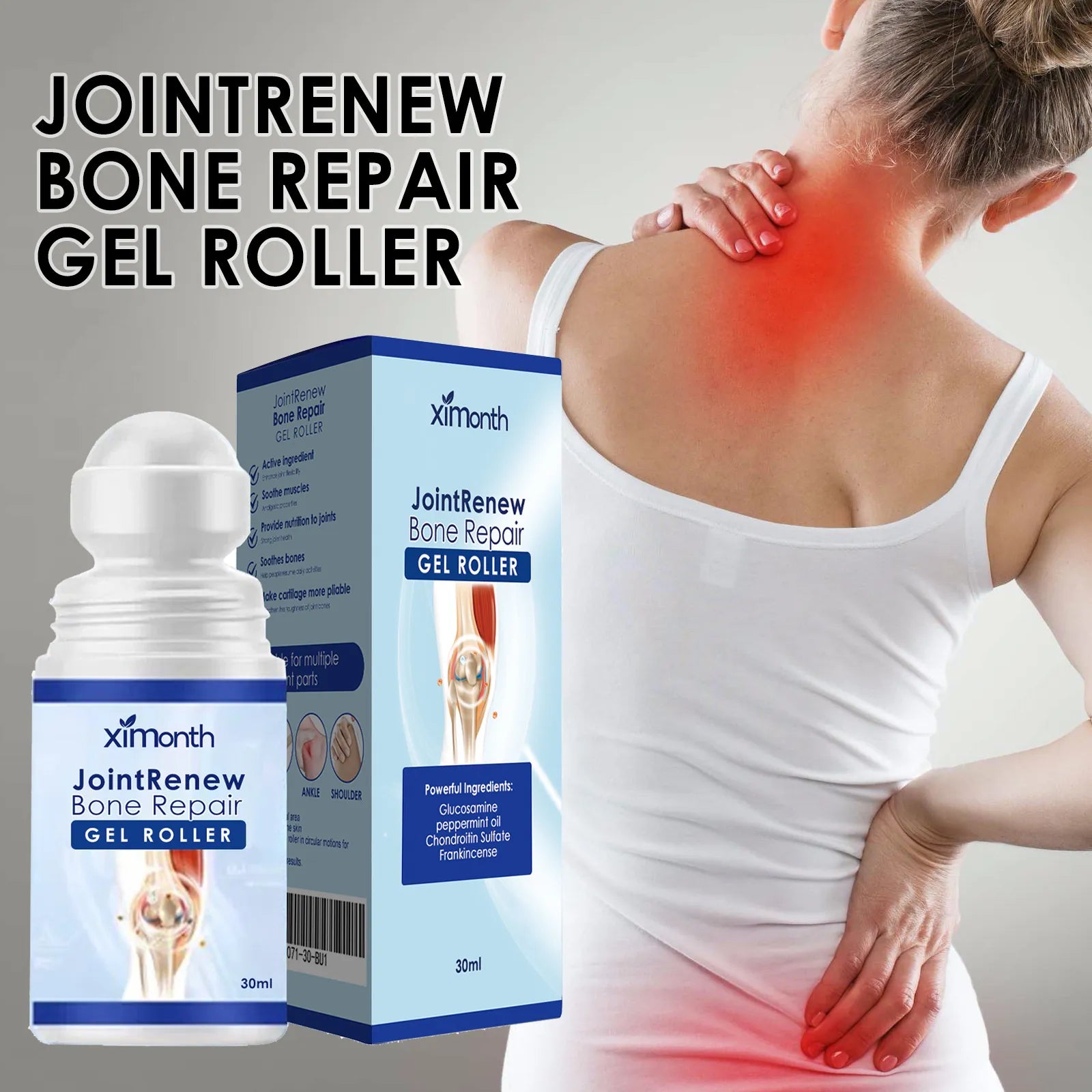 JointRenew Bone Repair Gel Roller lindrer knesmerter og stivhet
