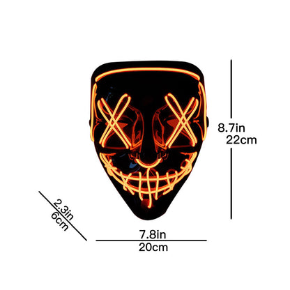 LED Purge Mask – Halloween Glowing Scary Mask