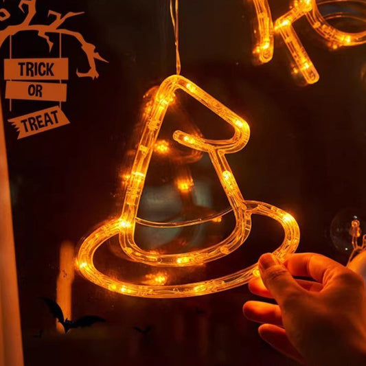 Halloween vinduslys med sugekopp