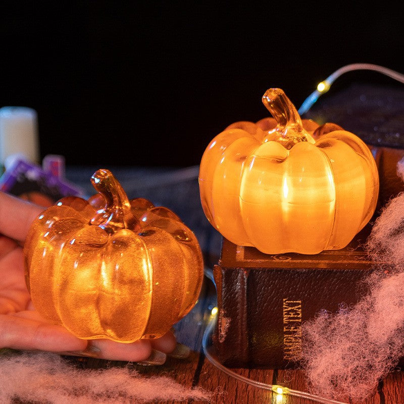 Halloween Glass Pumpkin Decoration