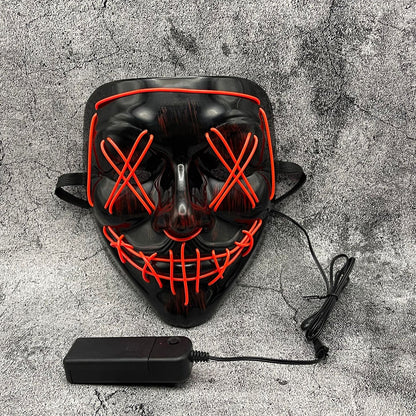 LED Purge Mask – Halloween Glowing Scary Mask