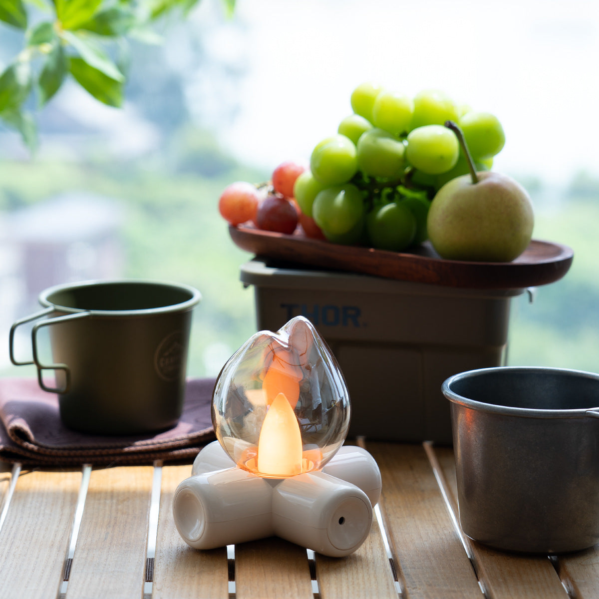 Halloween Flame Glow Lamp – Spooky Glass Light