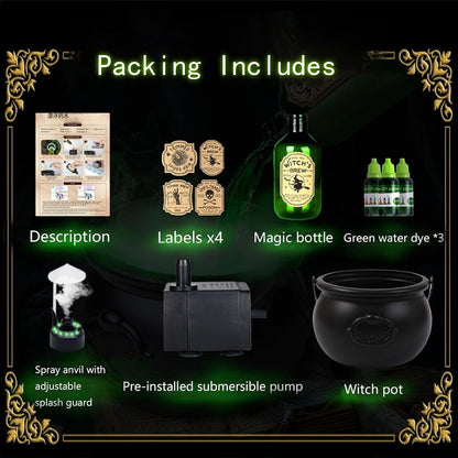 Halloween Skeleton Cauldron Fog Maker – Spooky Party Decoration