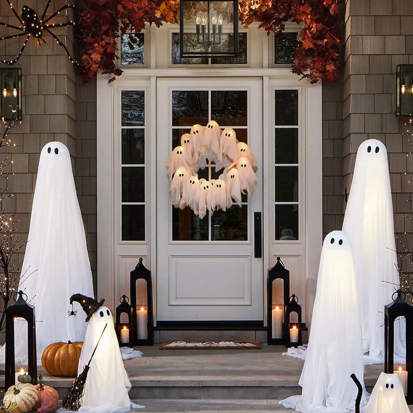 Halloween Ghost Wreath Light