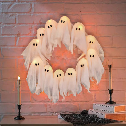 Halloween Ghost Wreath Light