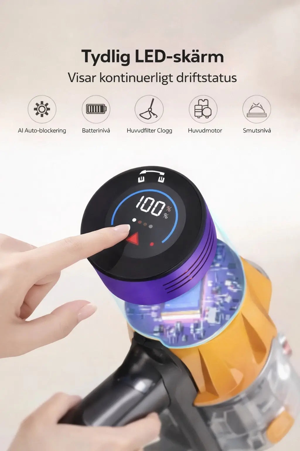 Trådlös Kraftfull Dammsugare KVALIO