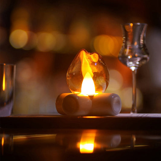 Halloween Flame Glow Lamp – Spooky Glass Light