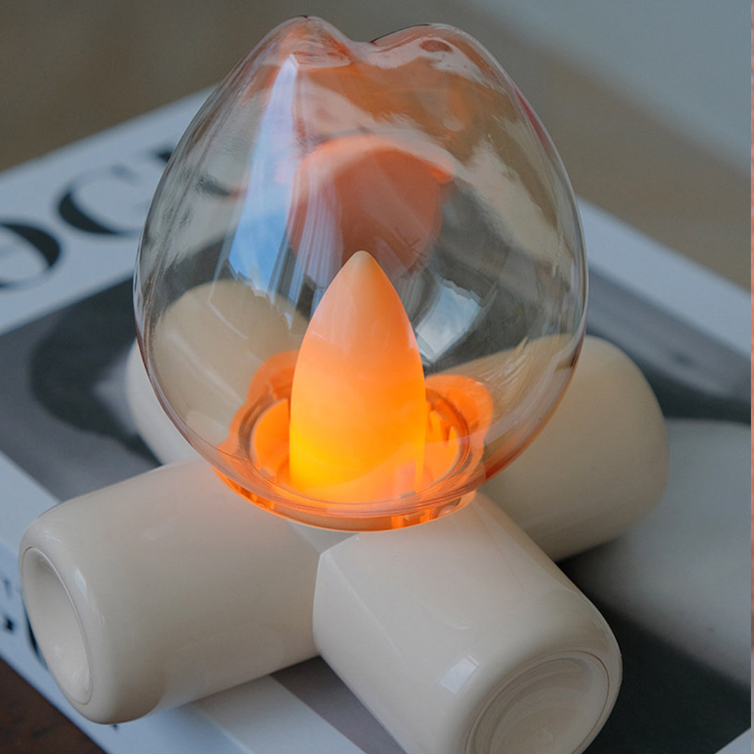 Halloween Flame Glow Lamp – Spooky Glass Light