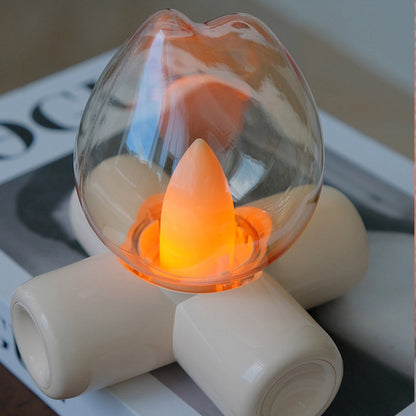 Halloween Flame Glow Lamp – Spooky Glass Light