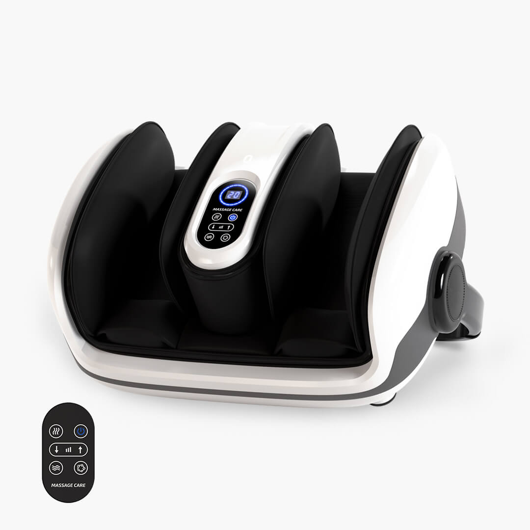 MassageCare Fotmassager shiatsu med värme och luftkompression