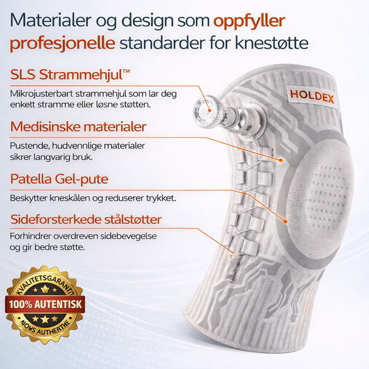 Holdex™ knästöd – Justerbart knästöd för stabilitet och smärtlindring KVALIO