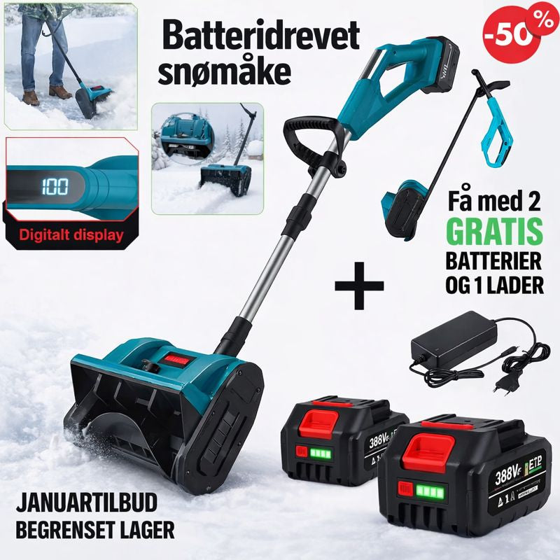 1x Batteridrevet snømåke™ (50 % RABATT) KVALIO