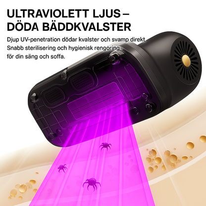 Avancerad UV-dammsugare som rengör på djupet för allergivänligt hem