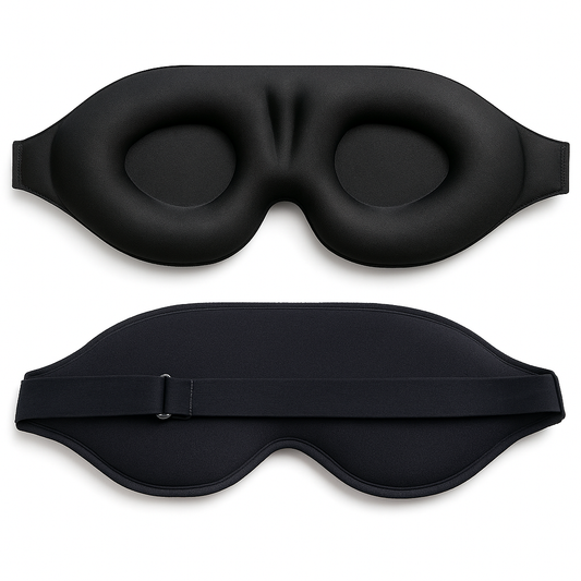 Silkeslen 3D sovmask med fri ögonrörelse och justerbart band