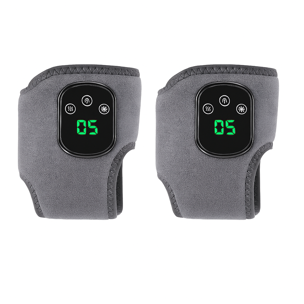 2-pack elektrisk fotledsmassör med Type-C laddning och LED-display