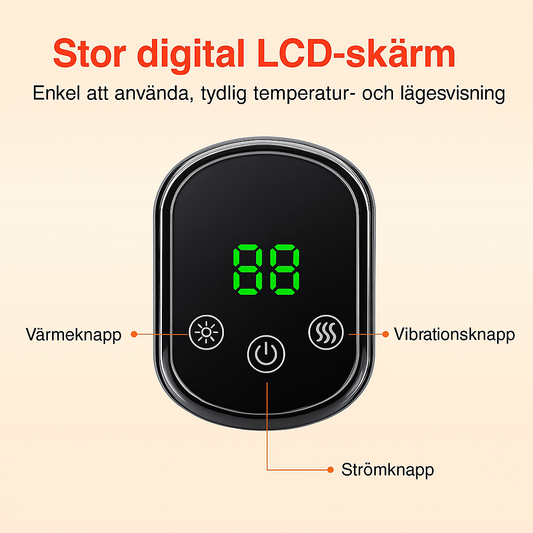 Uppladdningsbar elektrisk nackvärmare med temperaturkontroll och 30-minuterstimer