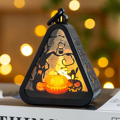 Halloween Pumpkin Lantern Light – Spooky Triangle LED Decoration