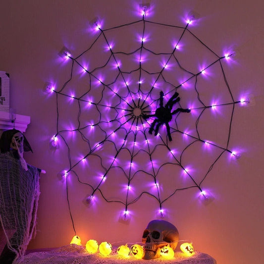 Halloween Spindelvev Lys