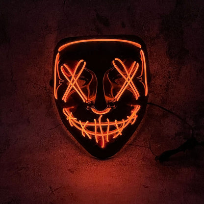 LED Purge Mask – Halloween Glowing Scary Mask