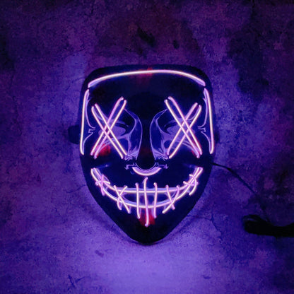 LED Purge Mask – Halloween Glowing Scary Mask