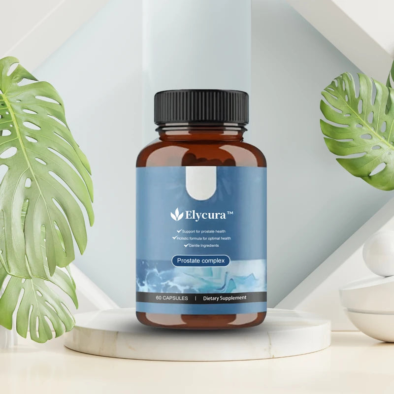 Elycura kosttillskott 60 kapslar, en burk mot ljus bakgrund