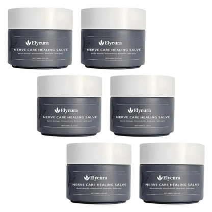 Elycura massagesalva 100 g i 6-pack mot vit bakgrund
