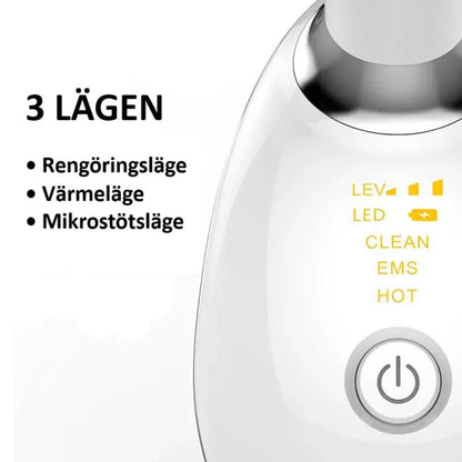 Apparatens tre lägen på displayen
