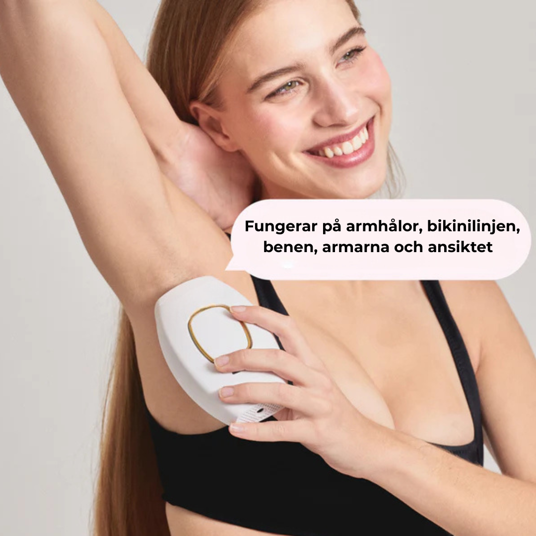 HairLess IPL används på armhålan