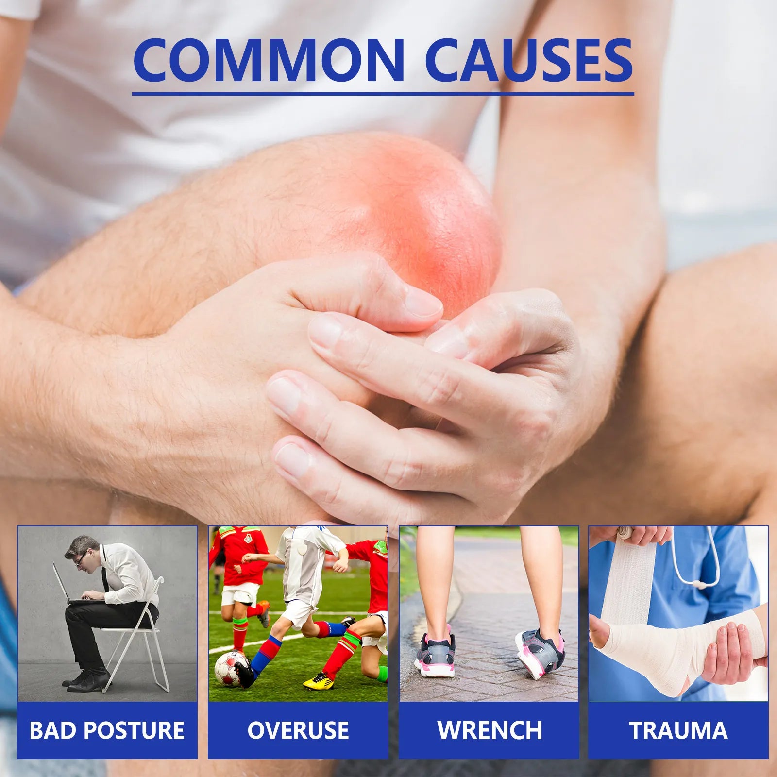 Leddpleie med glukosamin, kondroitin og frankincense i praktisk roller