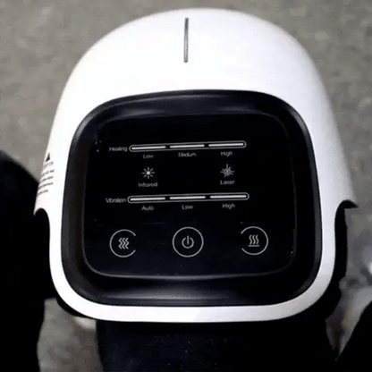 Trådlös Knämassagerare med Värme & Vibration – Justerbar Smärtlindring & Muskelavslappning