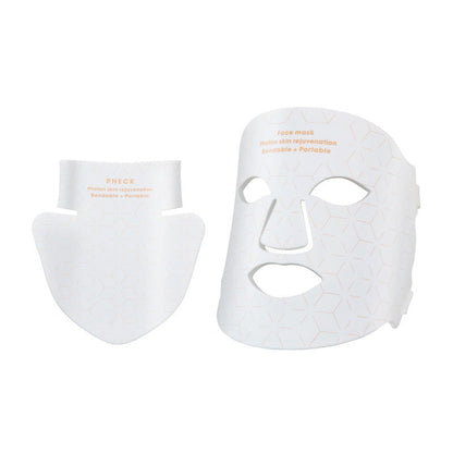 LuxSilk mask och halsdel i vitt silikon