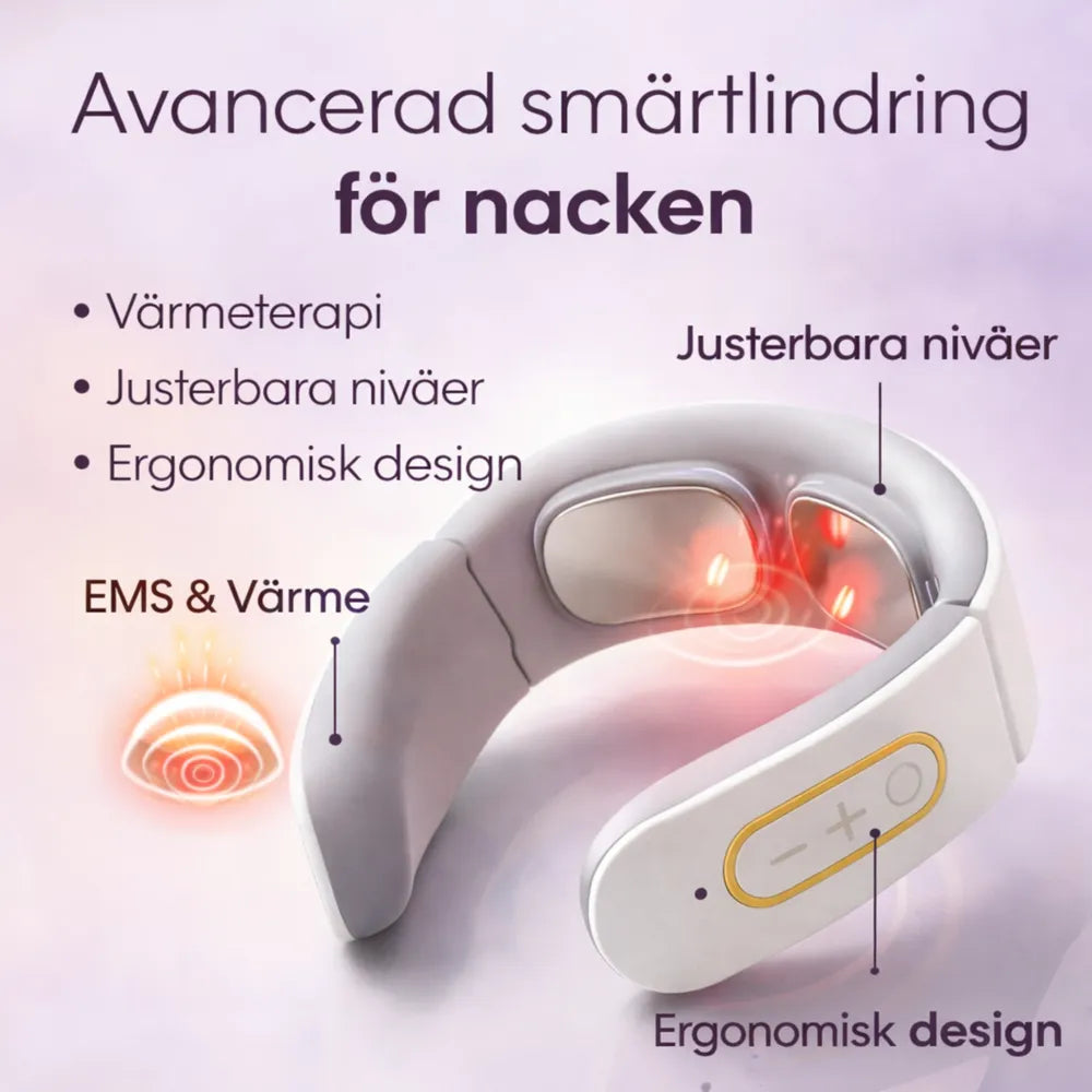 Genomskärning av nackmassagens uppbyggnad och elektroder