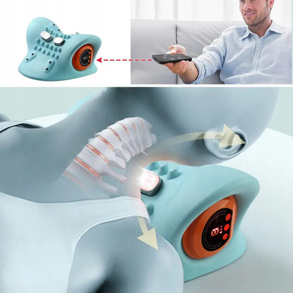 Neckline nackmassage sedd från sidan