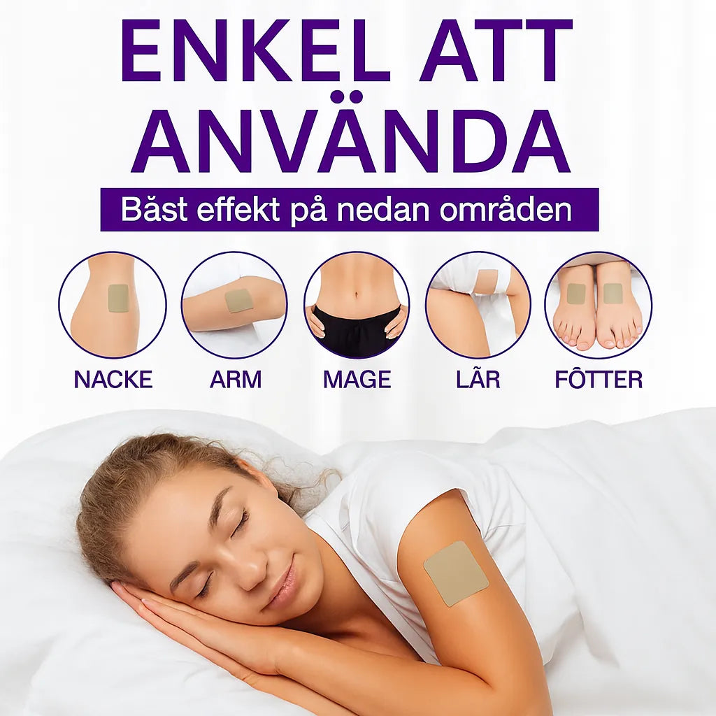 SleepWell™ Sömnplåster – Naturlig & Djupare Sömn KVALIO