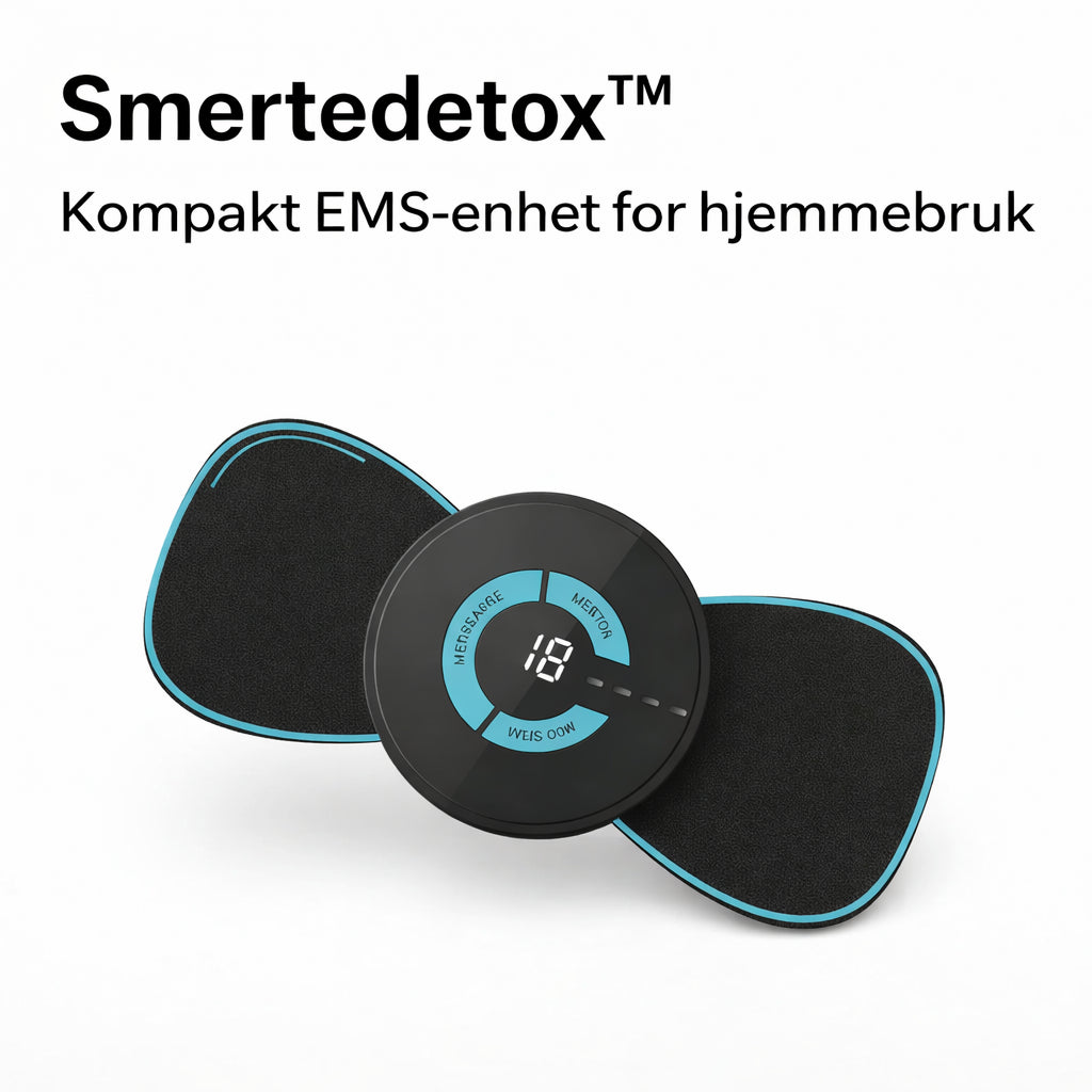 Smertedetox trådlös TENS-apparat i svart och blått